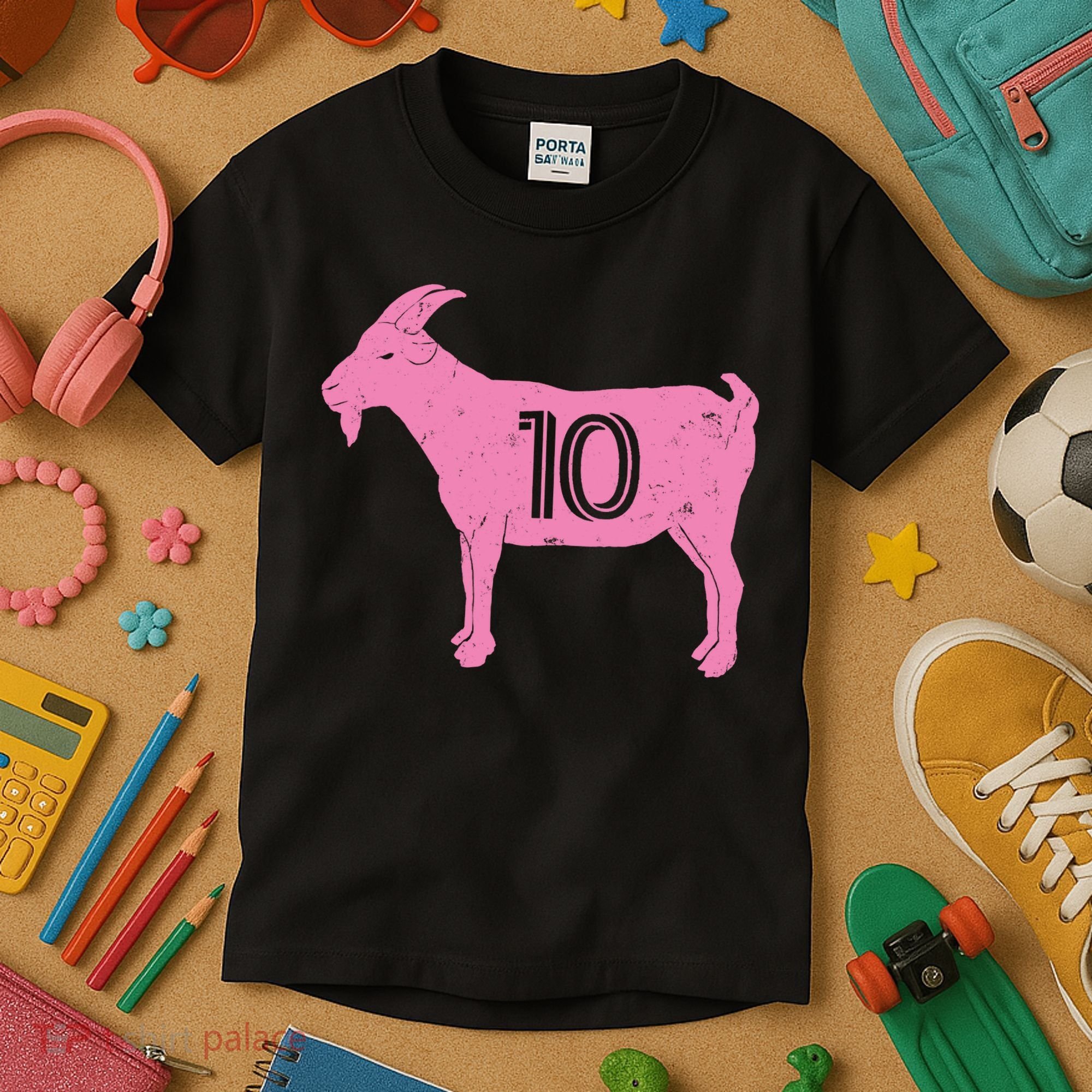 Goat 10 Miami Soccer Kids T-Shirt