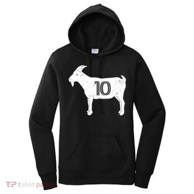 Goat 10 Miami Soccer Team Women's Hoodie