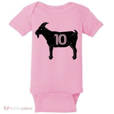 Goat 10 Miami Soccer Team Baby Bodysuit