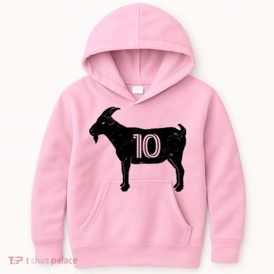 Goat 10 Miami Soccer Team Kids Hoodie