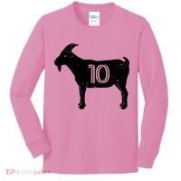 Goat 10 Miami Soccer Team Kids Long Sleeve Shirt thumb 0