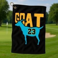 GOAT 23 Air Retro Aqua 5s Matching Golf Towel thumb 1
