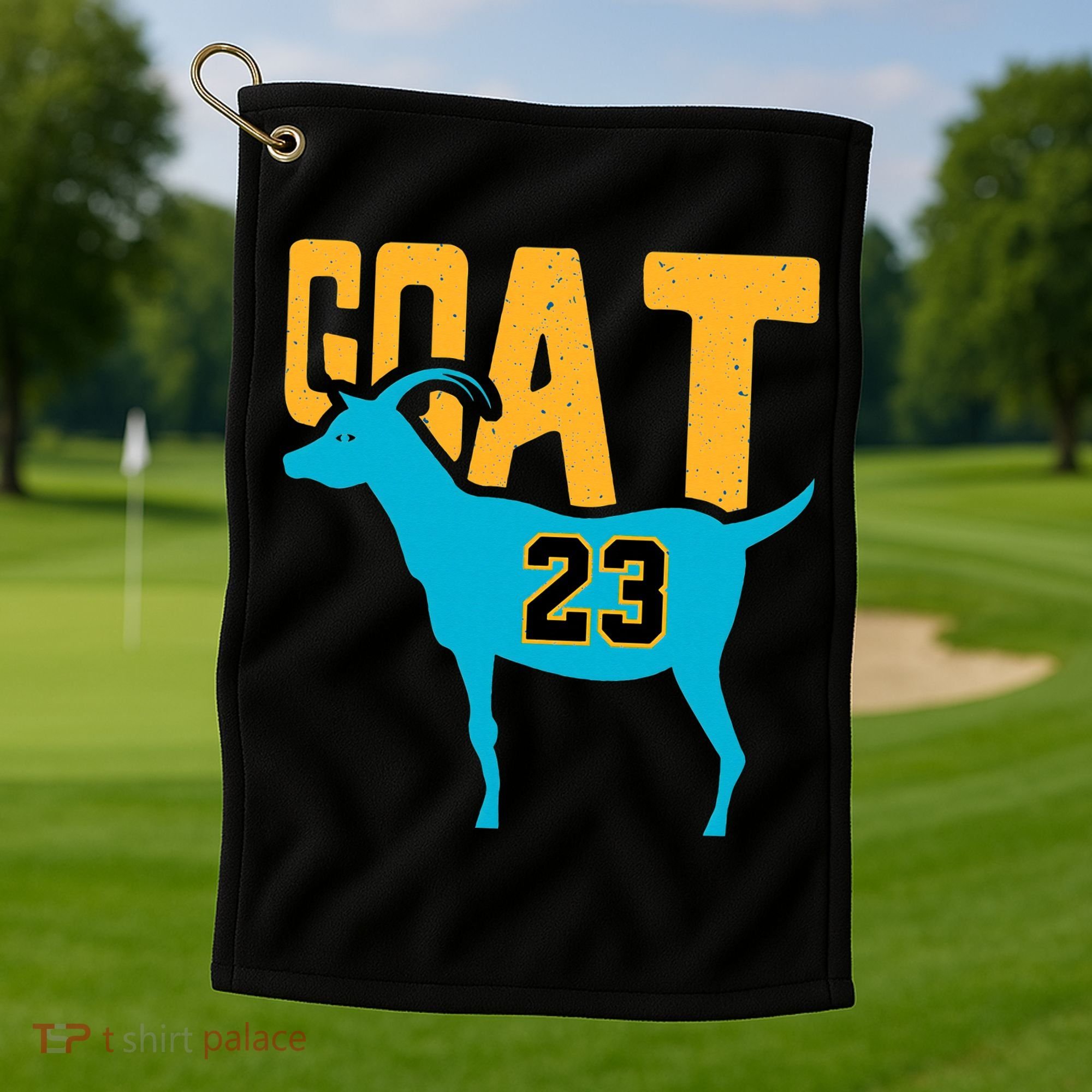 GOAT 23 Air Retro Aqua 5s Matching Golf Towel