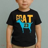 GOAT 23 Air Retro Aqua 5s Matching Toddler T-Shirt thumb 2