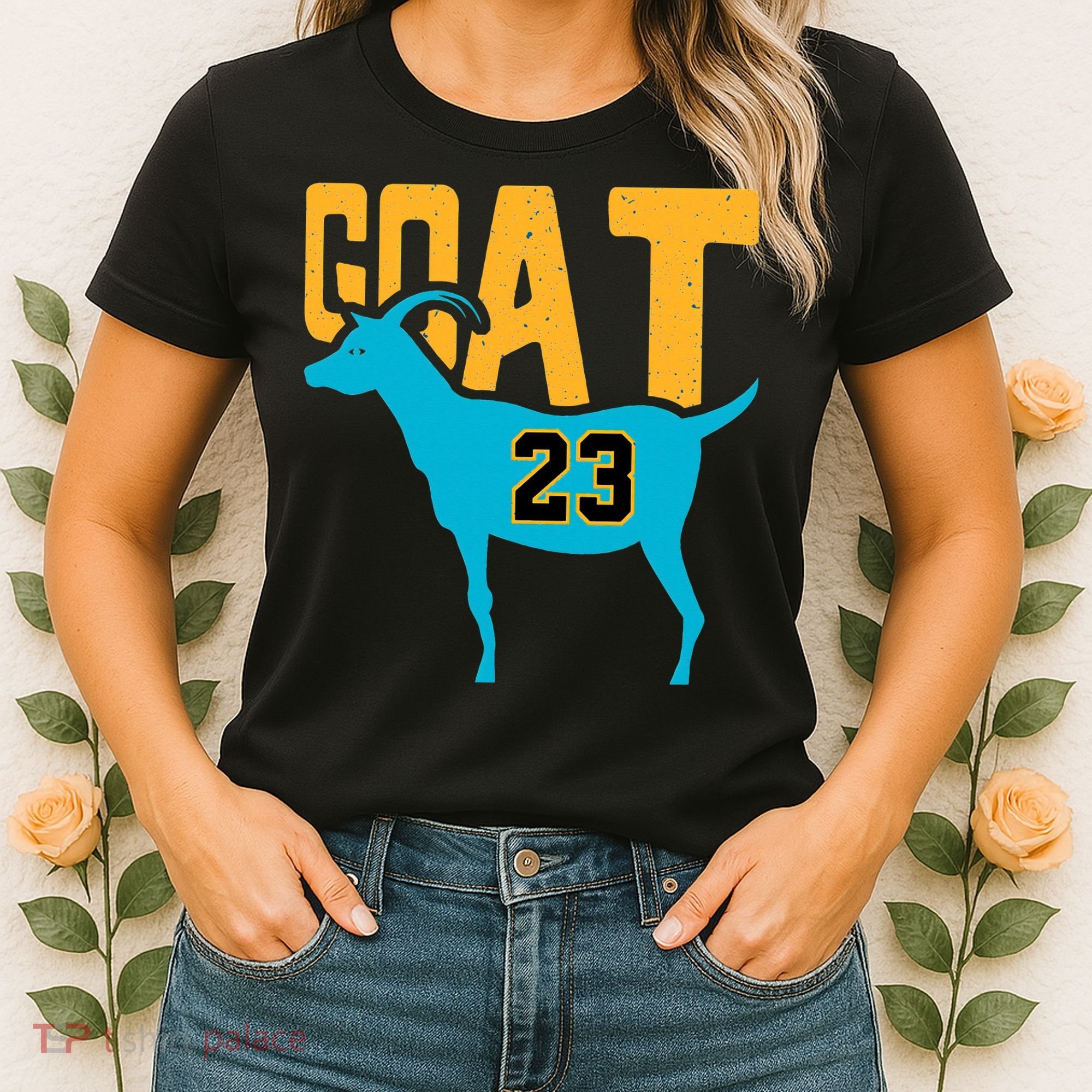 GOAT 23 Air Retro Aqua 5s Matching Women's T-Shirt