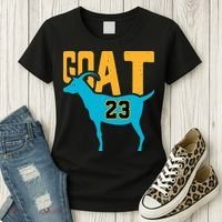 GOAT 23 Air Retro Aqua 5s Matching Women's T-Shirt thumb 3