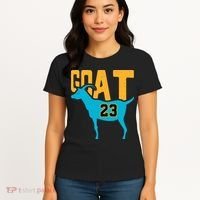 GOAT 23 Air Retro Aqua 5s Matching Women's T-Shirt thumb 4