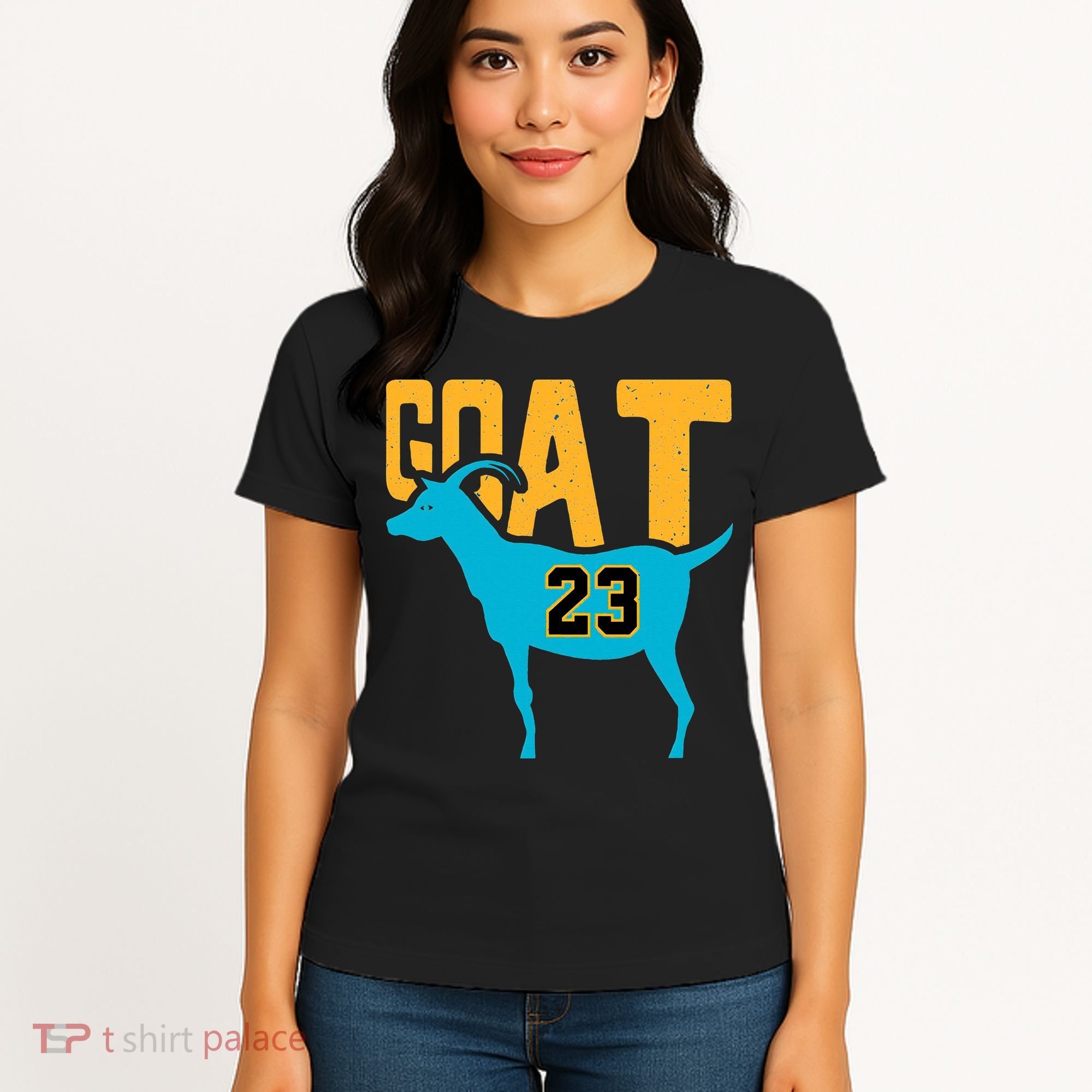 GOAT 23 Air Retro Aqua 5s Matching Women's T-Shirt