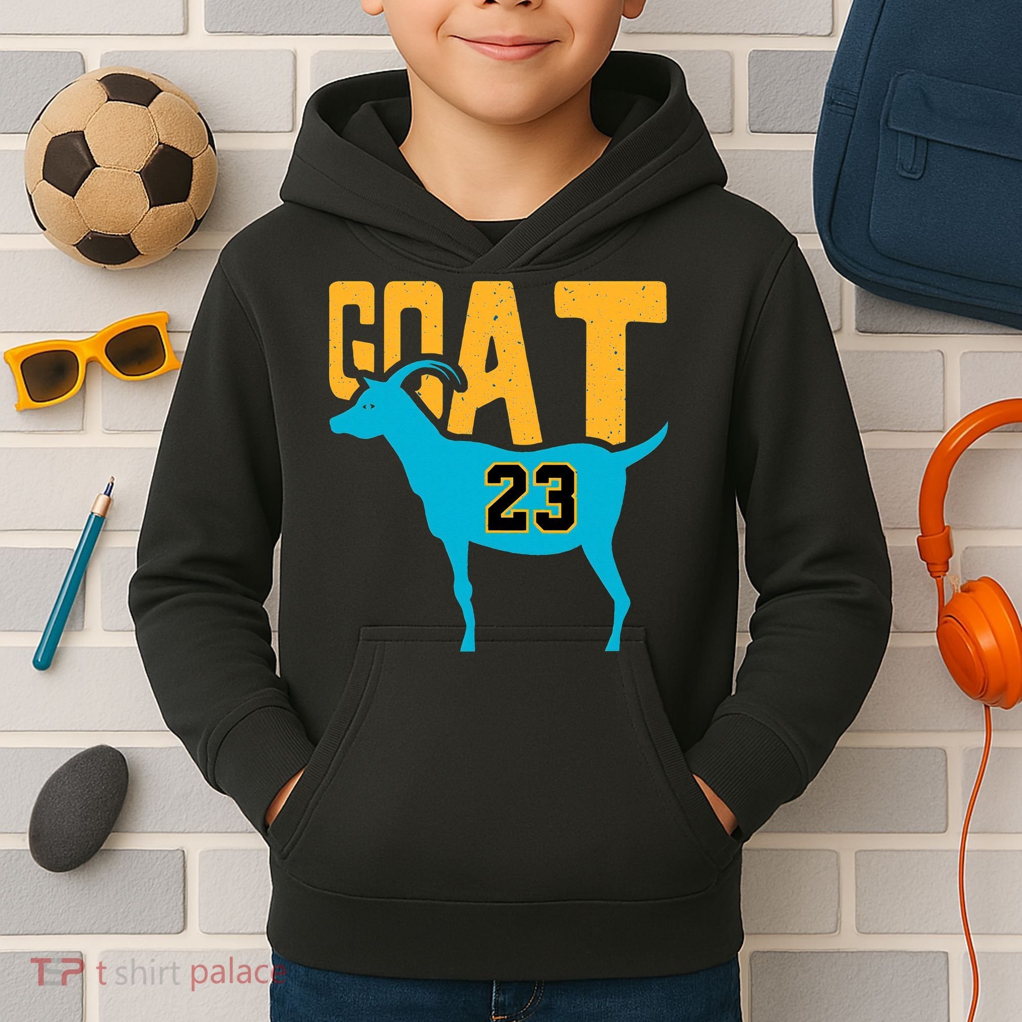 GOAT 23 Air Retro Aqua 5s Matching Kids Hoodie
