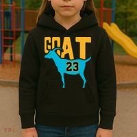 GOAT 23 Air Retro Aqua 5s Matching Kids Hoodie thumb 3