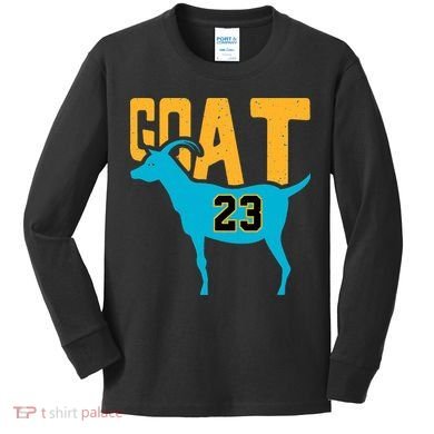 GOAT 23 Air Retro Aqua 5s Matching Kids Long Sleeve Shirt