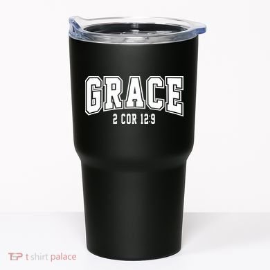 Grace 2 Core 12:9 Bible Verse Christian Tumbler