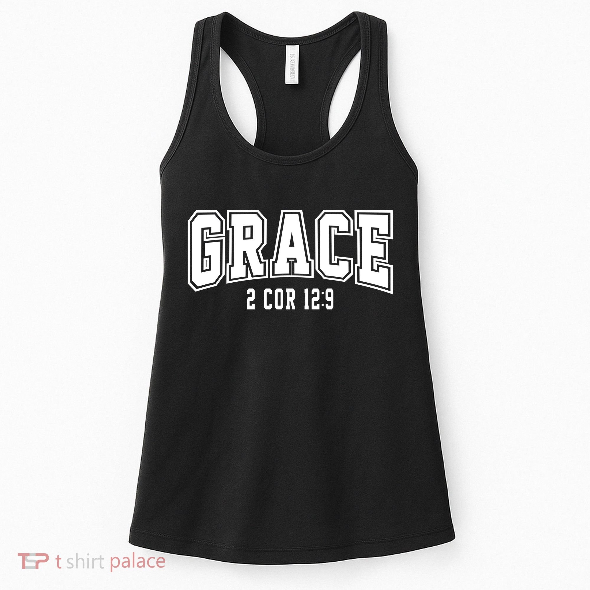 Grace 2 Core 12:9 Bible Verse Christian Women's Tank Top
