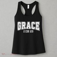Grace 2 Core 12:9 Bible Verse Christian Women's Tank Top thumb 3