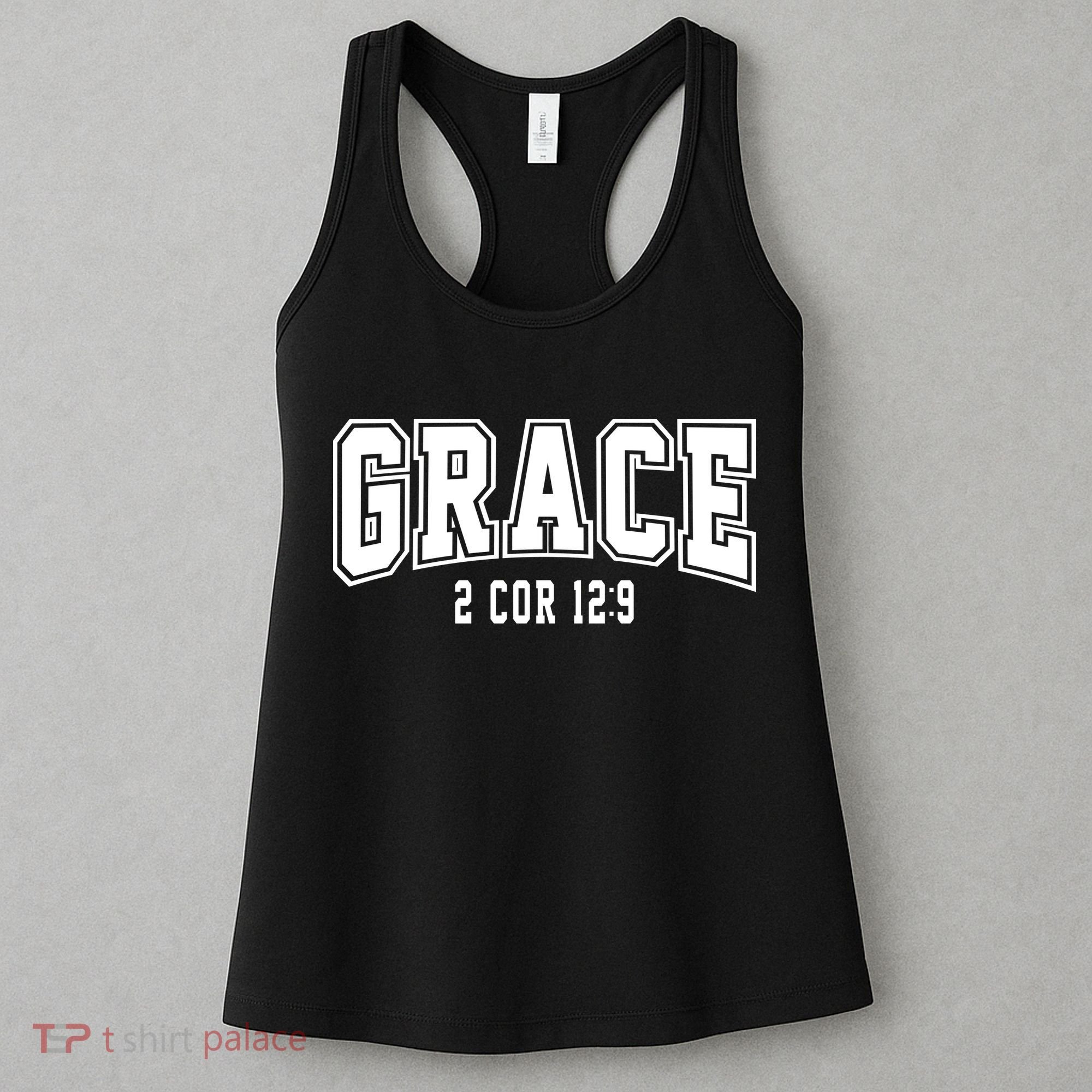 Grace 2 Core 12:9 Bible Verse Christian Women's Tank Top