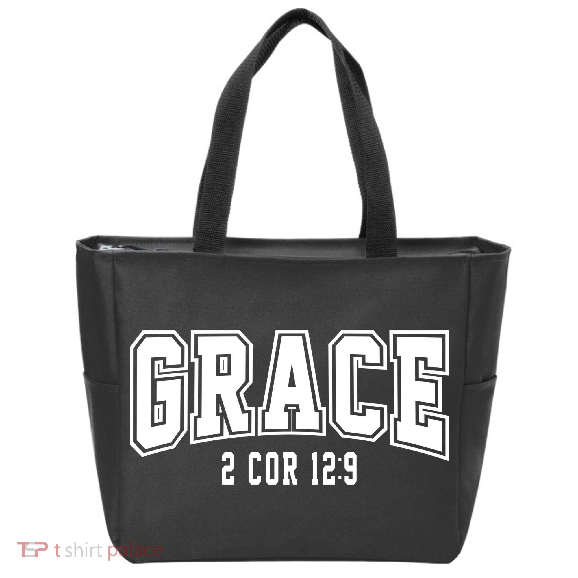 Grace 2 Core 12:9 Bible Verse Christian Tote Bag