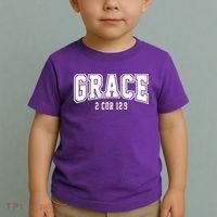 Grace 2 Core 12:9 Bible Verse Christian Toddler T-Shirt thumb 2