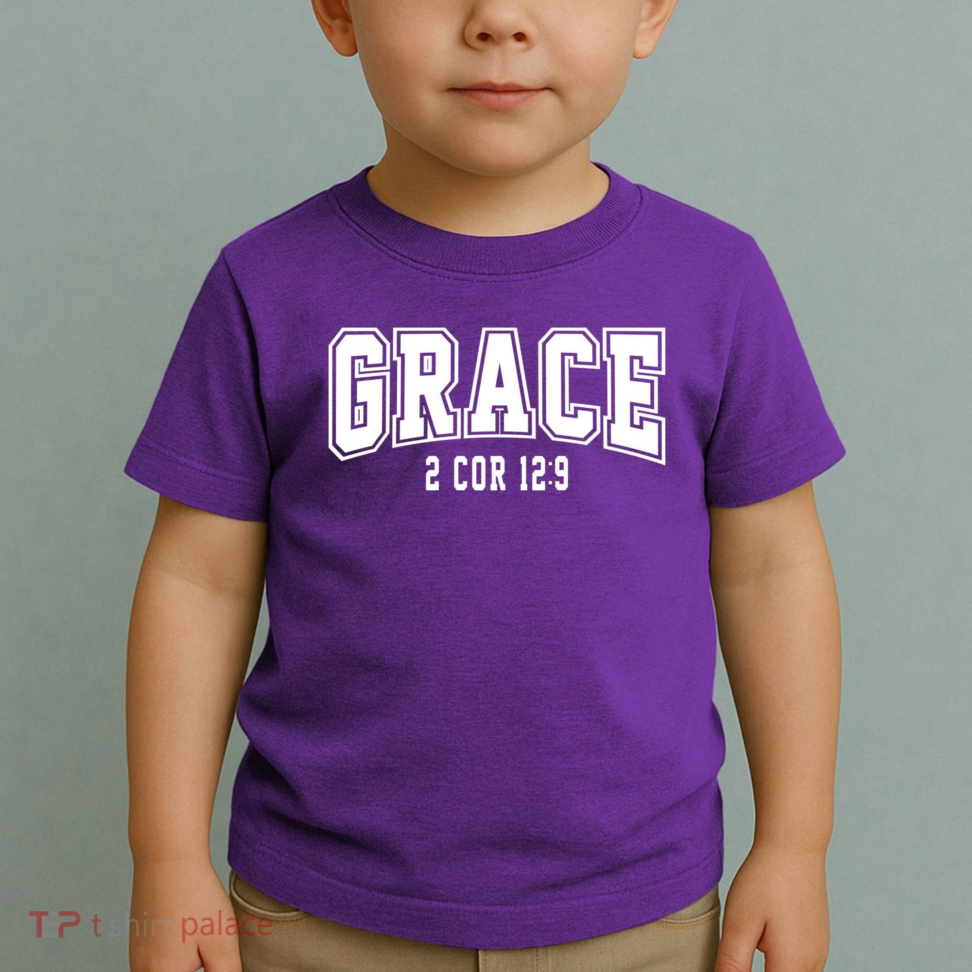 Grace 2 Core 12:9 Bible Verse Christian Toddler T-Shirt