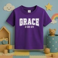 Grace 2 Core 12:9 Bible Verse Christian Toddler T-Shirt thumb 3