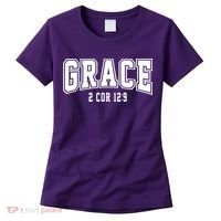 Grace 2 Core 12:9 Bible Verse Christian Women's T-Shirt thumb 0