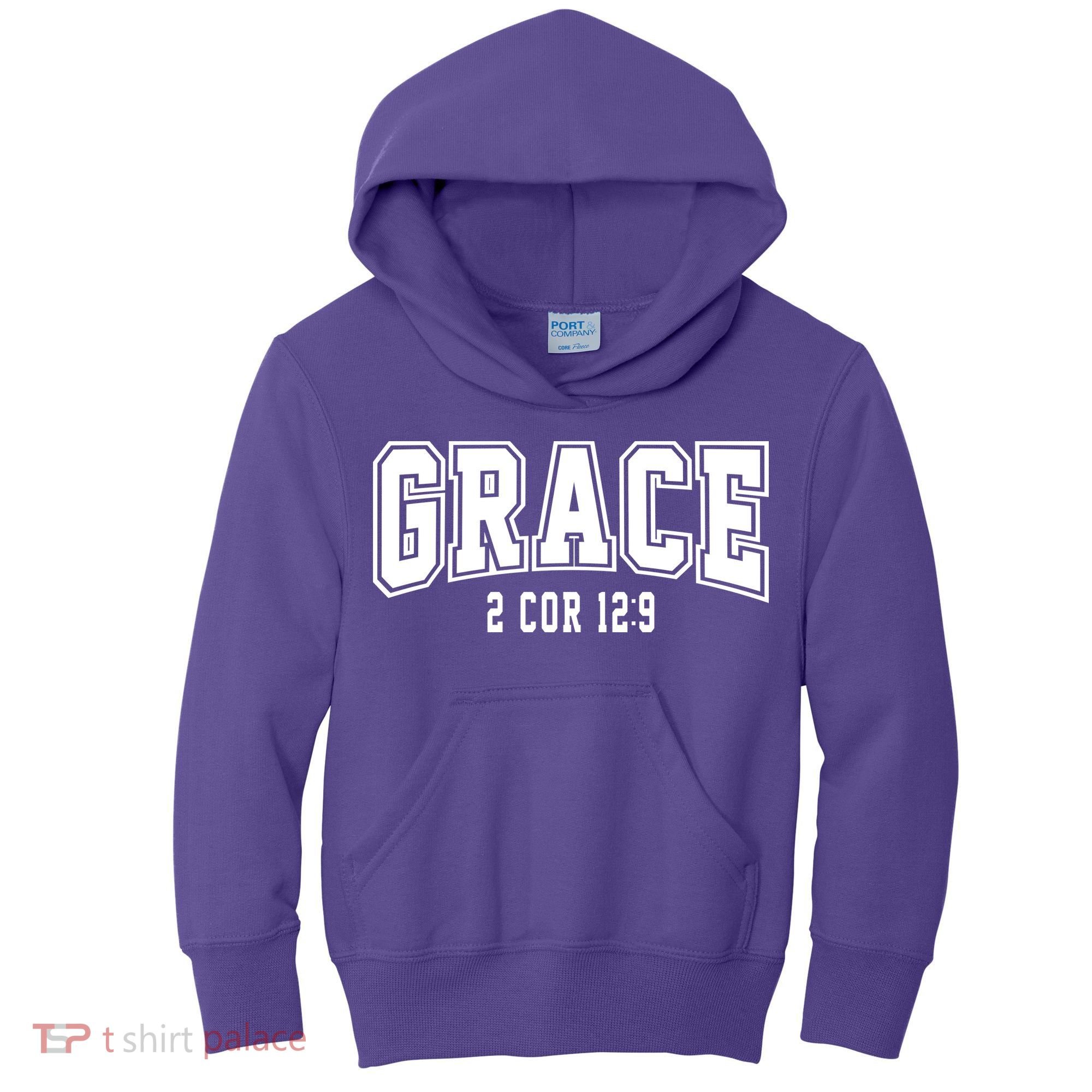 Grace 2 Core 12:9 Bible Verse Christian Kids Hoodie