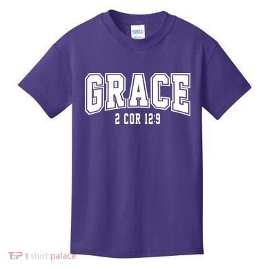 Grace 2 Core 12:9 Bible Verse Christian Kids T-Shirt