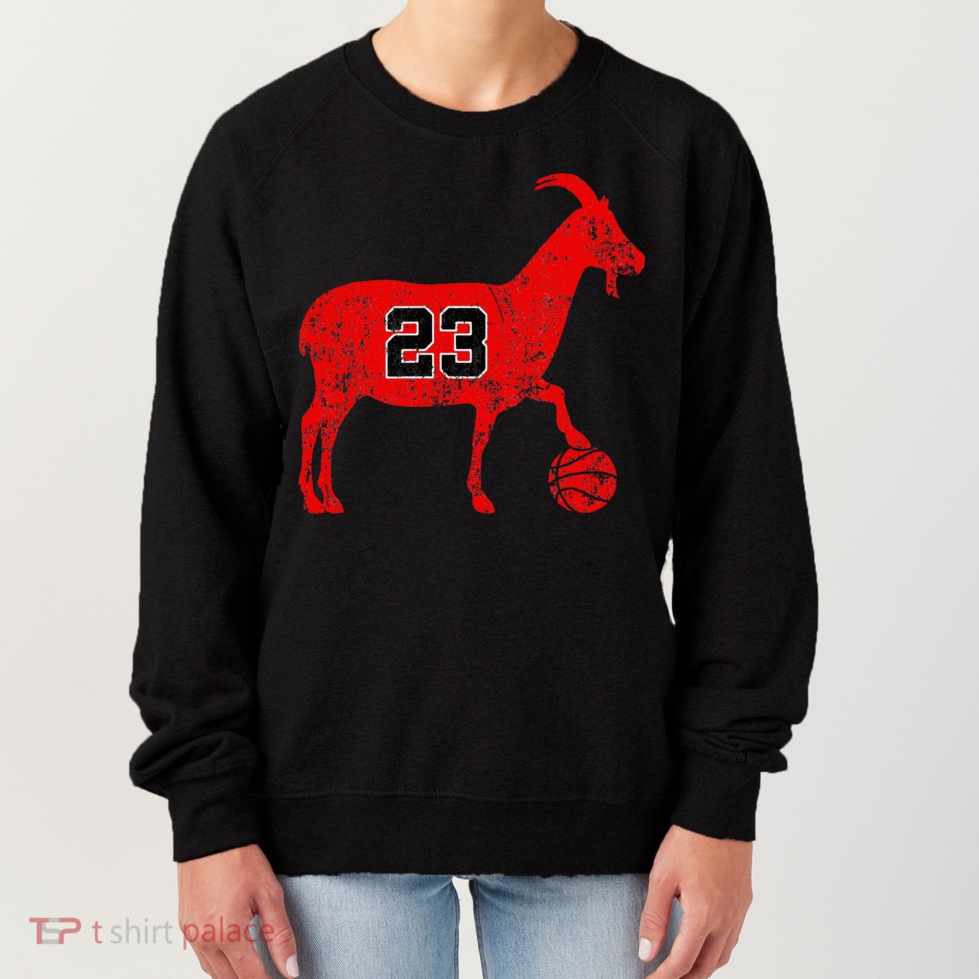 GOAT 23 Funny Basketball Women's Sweatshirt