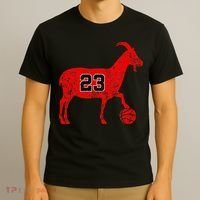 GOAT 23 Funny Basketball T-Shirt thumb 3