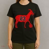 GOAT 23 Funny Basketball T-Shirt thumb 4