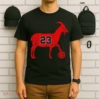 GOAT 23 Funny Basketball T-Shirt thumb 6