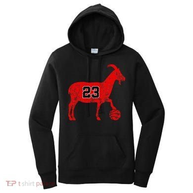 GOAT 23 Funny Basketball Women's Hoodie