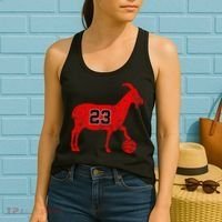 GOAT 23 Funny Basketball Women's Tank Top thumb 2