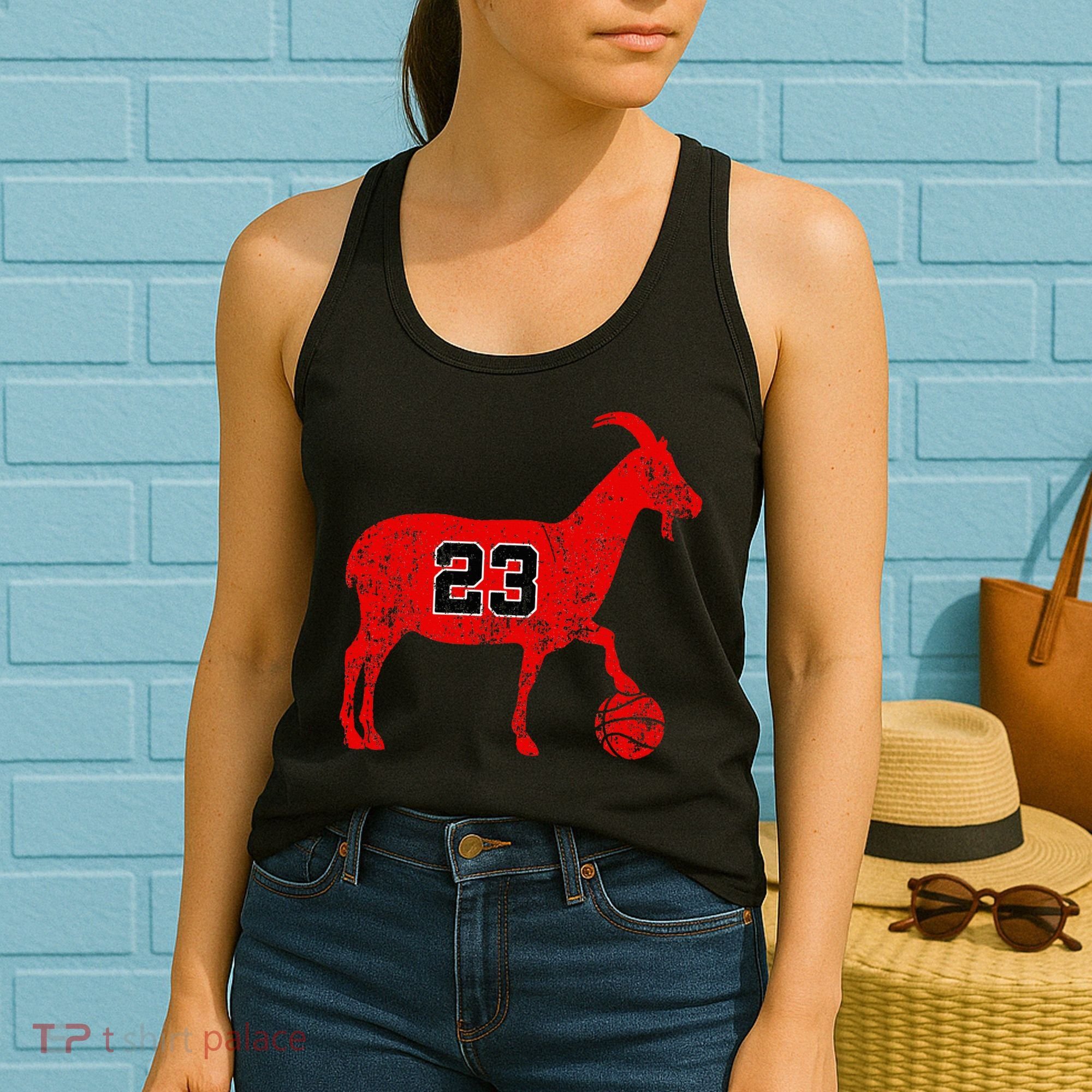 GOAT 23 Funny Basketball Women's Tank Top