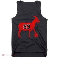 GOAT 23 Funny Basketball Tank Top thumb 0