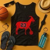 GOAT 23 Funny Basketball Tank Top thumb 4