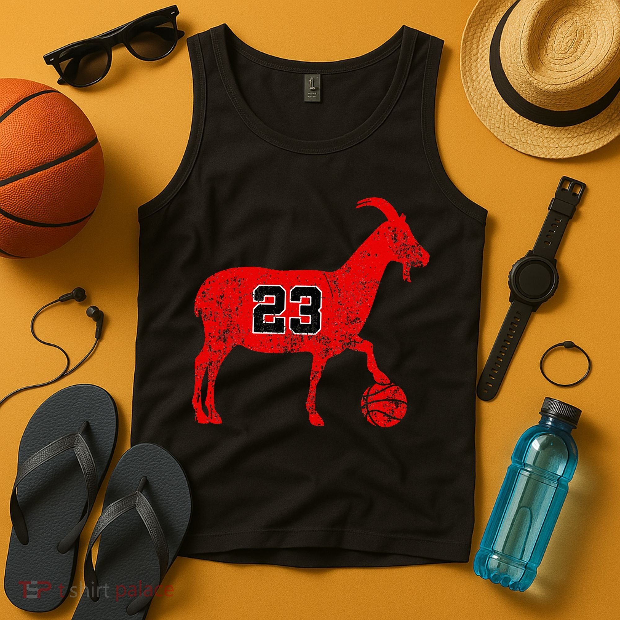 GOAT 23 Funny Basketball Tank Top