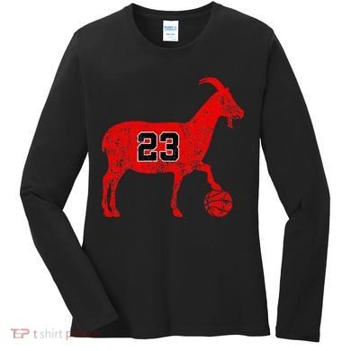 GOAT 23 Funny Basketball Women's Long Sleeve Shirt