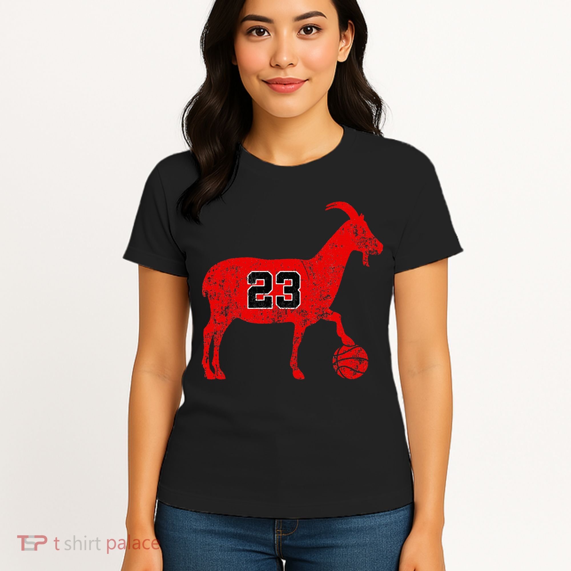 GOAT 23 Funny Basketball Women's T-Shirt