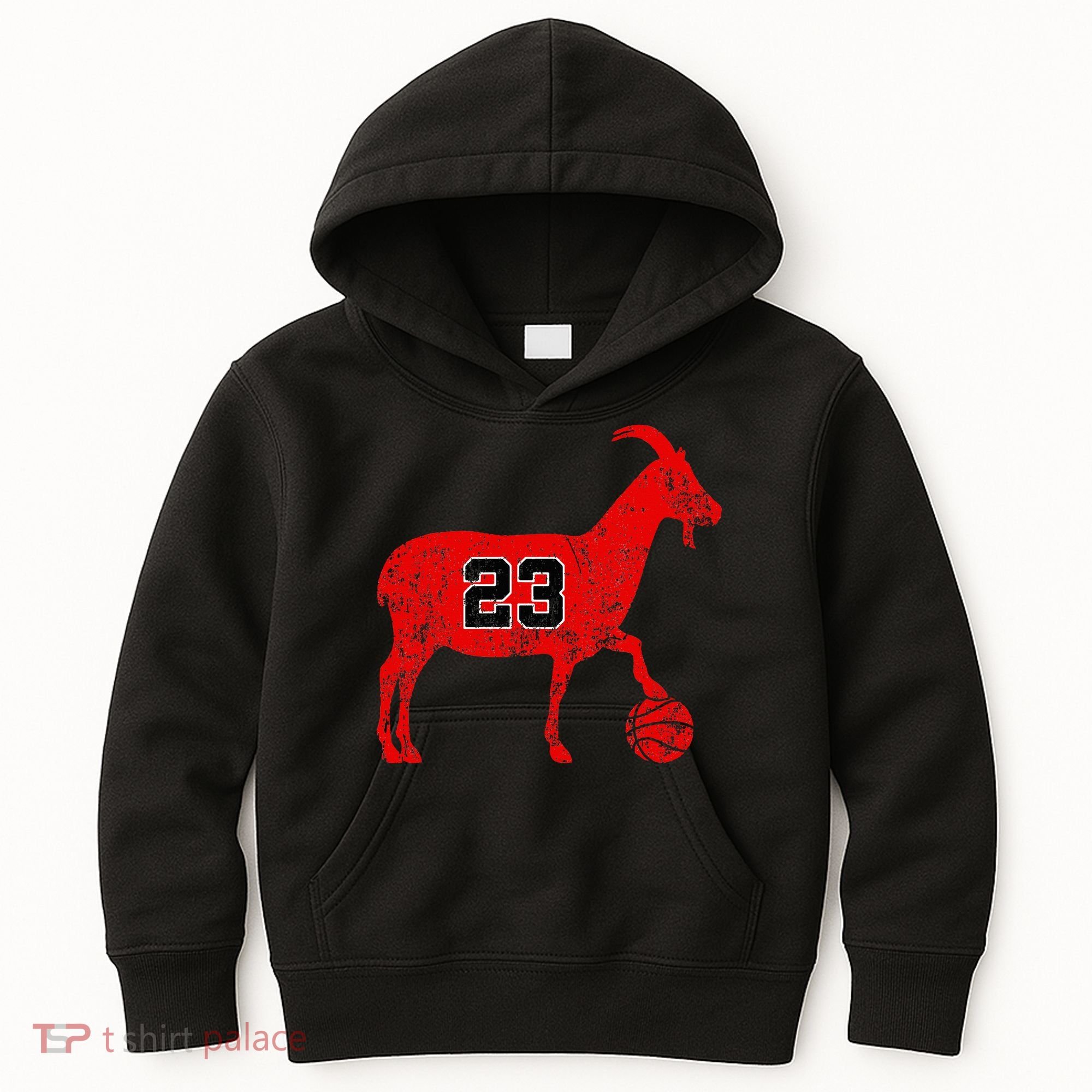 GOAT 23 Funny Basketball Kids Hoodie