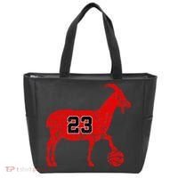 GOAT 23 Funny Basketball Tote Bag thumb 0