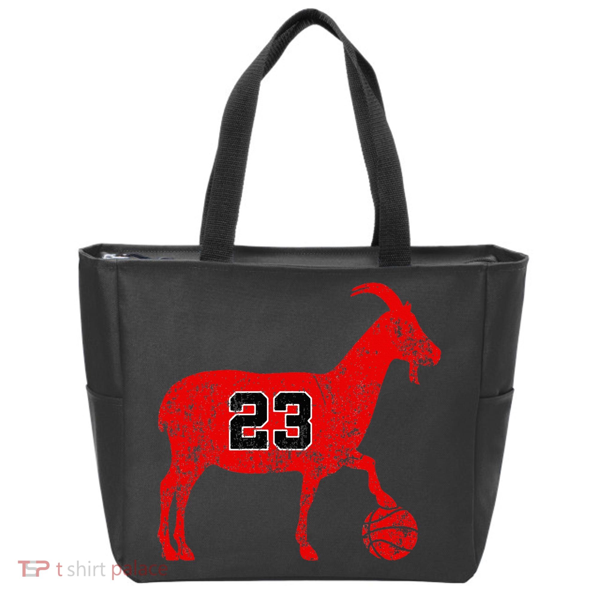 GOAT 23 Funny Basketball Tote Bag