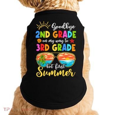Goodbye 2nd Grade Graduation To 3rd Grade Hello Summer Funny Gift Doggie Tank