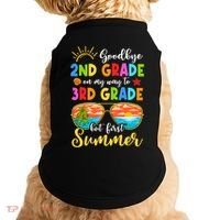 Goodbye 2nd Grade Graduation To 3rd Grade Hello Summer Funny Gift Doggie Tank thumb 0