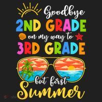 Goodbye 2nd Grade Graduation To 3rd Grade Hello Summer Funny Gift Beanie thumb 2