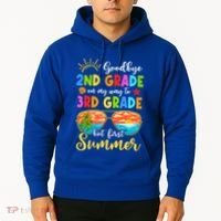 Goodbye 2nd Grade Graduation To 3rd Grade Hello Summer Funny Gift Hoodie thumb 2