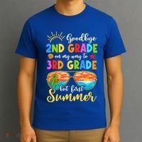 Goodbye 2nd Grade Graduation To 3rd Grade Hello Summer Funny Gift T-Shirt thumb 3
