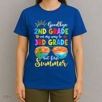 Goodbye 2nd Grade Graduation To 3rd Grade Hello Summer Funny Gift T-Shirt thumb 4
