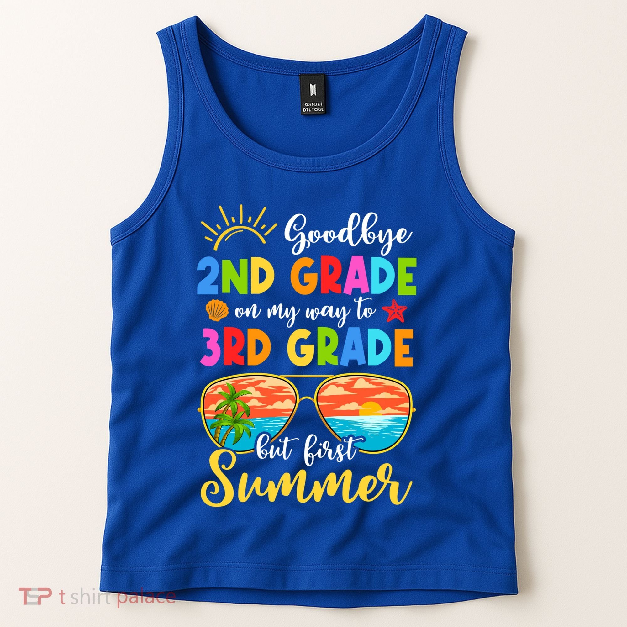 Goodbye 2nd Grade Graduation To 3rd Grade Hello Summer Funny Gift Tank Top