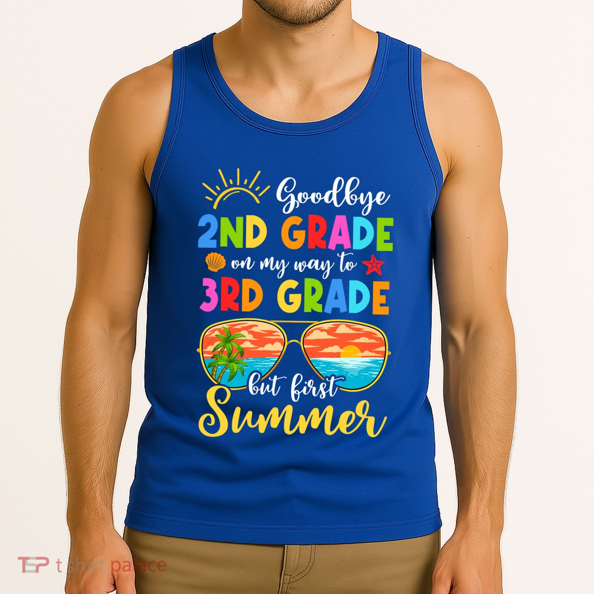 Goodbye 2nd Grade Graduation To 3rd Grade Hello Summer Funny Gift Tank Top