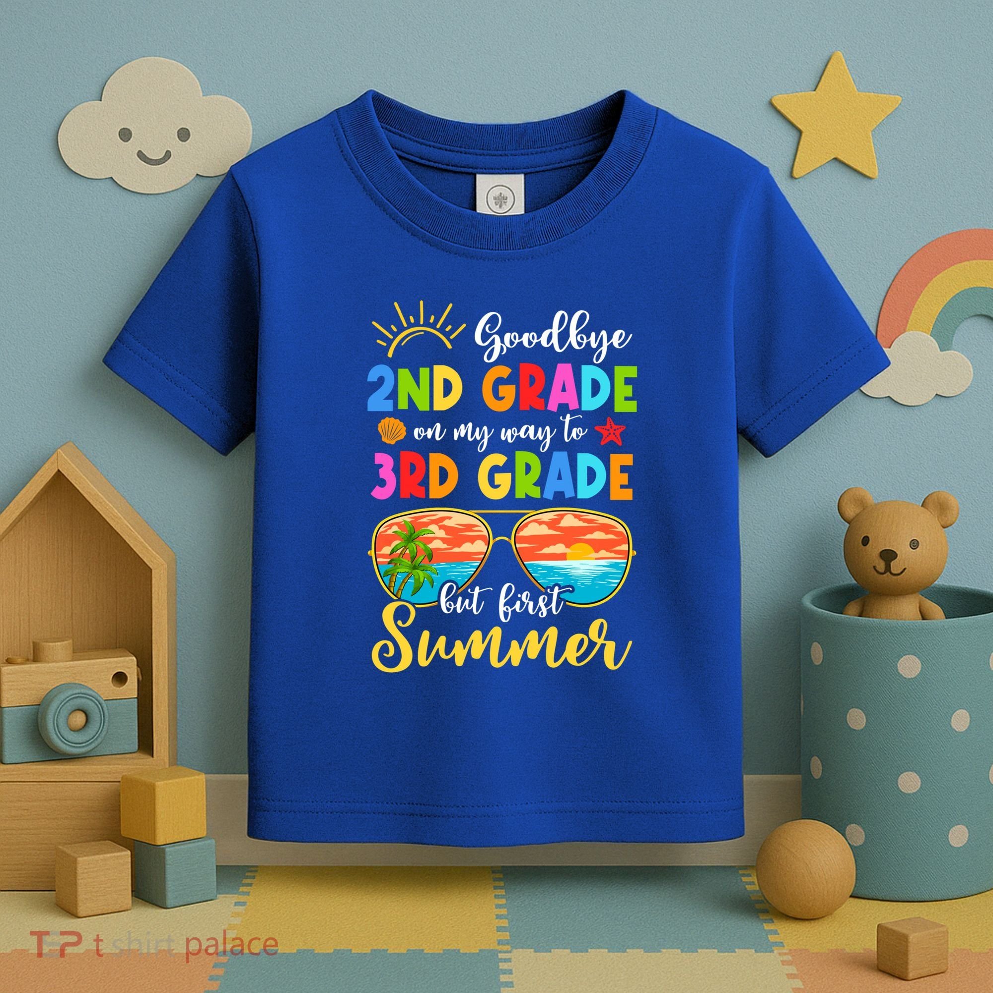 Goodbye 2nd Grade Graduation To 3rd Grade Hello Summer Funny Gift Toddler T-Shirt